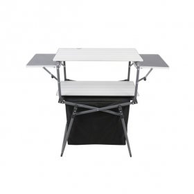 Ozark Trail Kitchen Camping Table, Silver