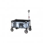 Ozark Trail Adult Height Adjustable Quad Fold Camping Cart Wagon, Blue