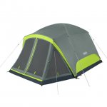 Coleman Skydome 6 Person Camping Tent with Screen Room and Bag, Rock Gray