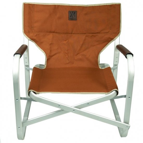 Kijaro Anza-Borrego Orange Repreve Fabric Native Adult Low Pro Director\'s Camping Chair
