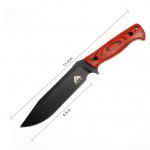 Ozark Trail Pakkawood Handle, 7Cr17MoV High Carbon Steel,11-inch Fixed Blade Knife for Survival Hunting