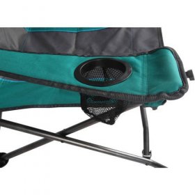 Ozark Trail Foldable Comfort Camping Rocking Chair, Green, 300 lbs Capacity, Adult