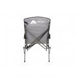 Ozark Trail High Back Hard Arm Outdoor Adult Camp Chair with Cup Holder, Polyester, Gray