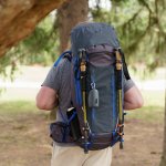 Ozark Trail Adult Unisex 65 Liter Backpacking Backpack, Gray