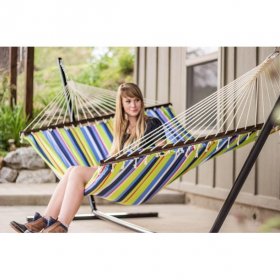 Stansport Antigua Cotton Hammock w/Stand - Double - 78" x 57"