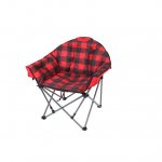 Ozark Trail Buffalo Plaid Club Chair, Red, Black, Adult