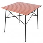 Ozark Trail Square Folding Aluminum Roll-Top Camp Table,31.5