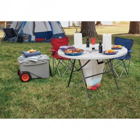 Ozark Trail Camping Table, White and Black