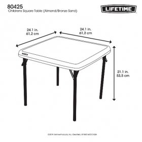 Lifetime Products Children's Square Folding Table