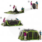 Ozark Trail 14' x 13.5' 9 Person 2 Room Instant Cabin Tent with Screen Room, 30.8 lbs