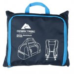 Ozark Trail Camping Carry-All 90L Duffel with Backpack Straps, Blue Polyester