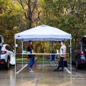Ozark Trail 8 Foot Extendable Tailgate Table, White, 92.5 in x12 in x 39 in - Canopy not included