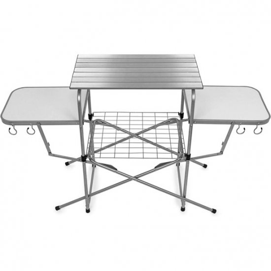 Camco Deluxe Folding Grill Table, Great for Picnics, Tailgating, Camping, RVing and Backyards; Quick Set-up and Folds Down to Only 6 Inches Tall for.., By Visit the Camco Store
