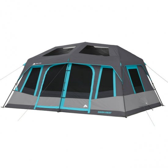 Ozark Trail 14\'x10\' 10-Person Dark Rest Instant Cabin Tent, 37.7 lbs
