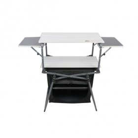 Ozark Trail Kitchen Camping Table, Silver