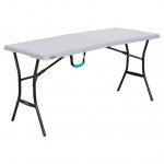 Lifetime 5-Foot Fold-In-Half and Outdoor Table, Gray, 60.3'' x 25.5'' x 29''