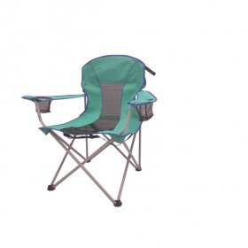 Ozark Trail Oversize Mesh Folding Camp Chair with Cup Holders for Outdoor,Aqua, Adult.