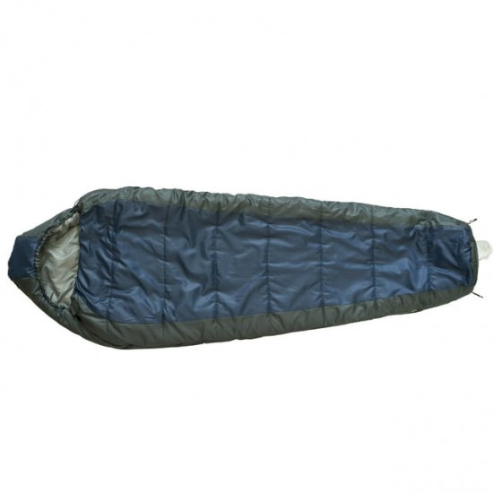 Ozark Trail 30-Degree Cold Weather Mummy Sleeping Bag with Soft Liner, Blue, 85\"x33\"