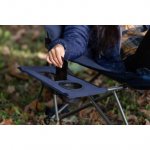 Ozark Trail Oversized Relax Plush Chair with Side Table for Outdoor, Blue