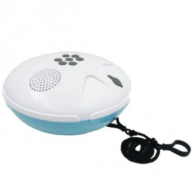 Ozark Trail Wireless Bluetooth Floating Speaker with Built-in Mic, IPX7 Waterproof, 120' Range, White Blue
