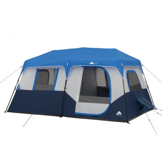 Ozark Trail 13\' x 9\' 8-Person Cabin Tent with LED Lighted Poles, 32 lbs