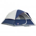 Coleman Elite Sun Dome 6-Person Tent with Built-in LED Lights, 1 Room, Navy Blue