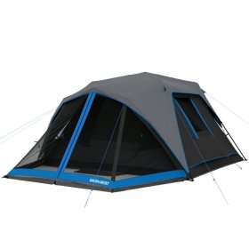 Ozark Trail 10' x 9 6-Person Instant Dark Rest Cabin Tent with LED Lighted Poles, 29.76 lbs
