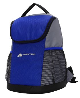 Ozark Trail 12-cans Soft-Sided Cooler Backpack, Blue